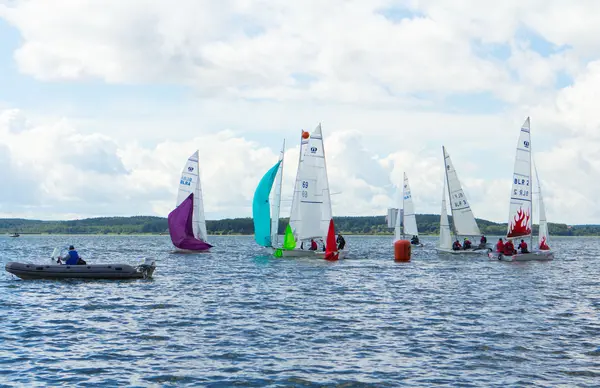 Regata nella classe EM SC 2013. Bielorussia — Foto Stock