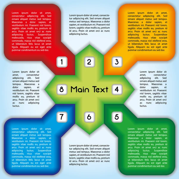 renkli iş sunumu ile birçok alanları için özel metin
