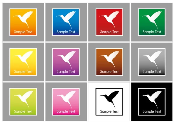 Kolekce značky vektor kolibřík — Stockový vektor