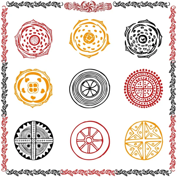 Traditional motif collection — Stock Vector