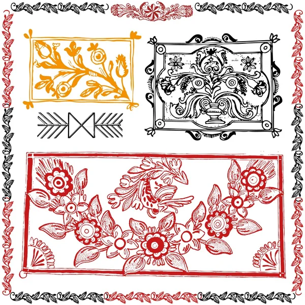 Collection de motifs traditionnels — Image vectorielle