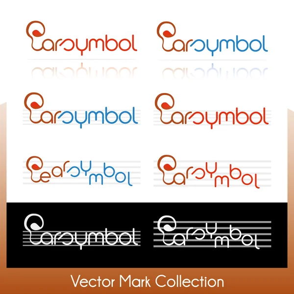 Vector symbool collectie aan muziek en muzikale noten gerelateerde — Stockvector