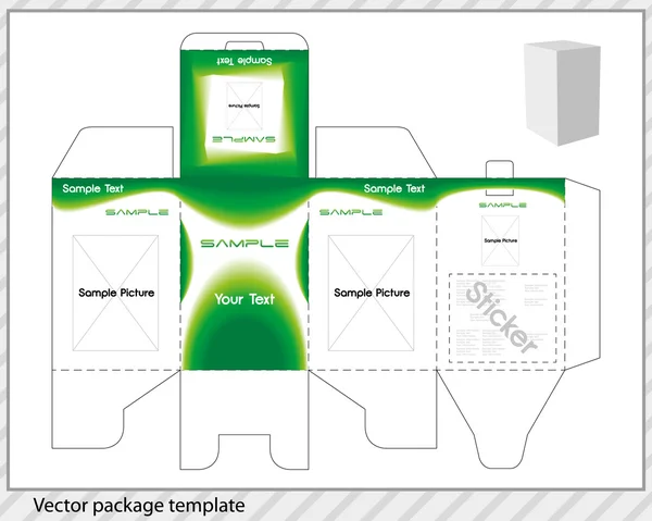 uygulanan tasarım vektör paket şablonu
