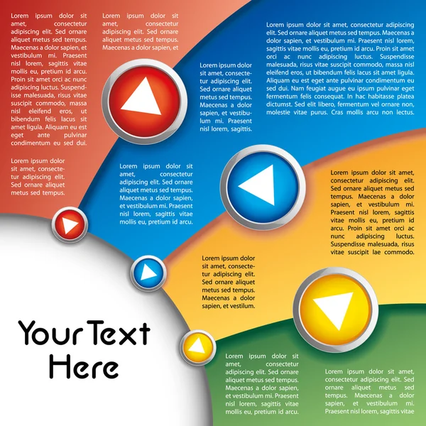 Modèle de présentation d'entreprise avec des tranches colorées — Image vectorielle