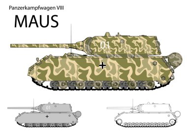 Alman ww2 maus prototip süper ağır tank