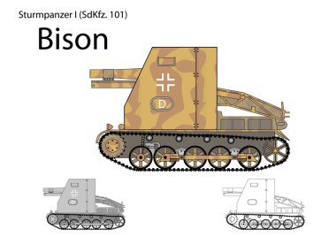 Alman ww2 bison kendinden tahrikli silah