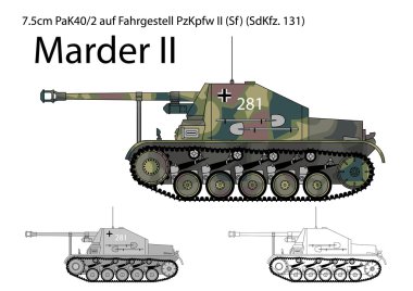 Alman ww2 marder II tank imha edici