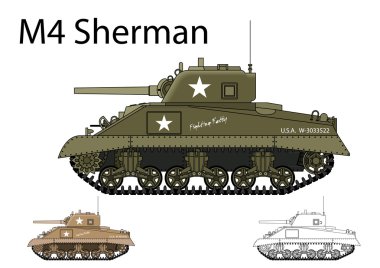 Amerikan ww2 m4 sherman orta tank