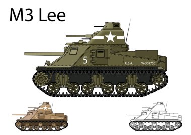 American WW2 M3 Lee medium tank