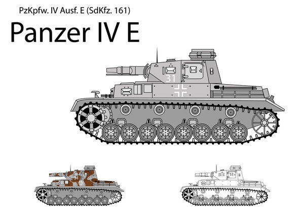 German WW2 Panzer IV E with short 75 mm L24 gun