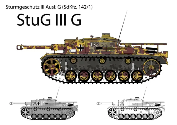 Alman ww2 stug III g tank imha edici 75 mm uzun l48 top