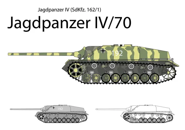 Alman ww2 jagdpanzer IV uzun 75 mm top ile