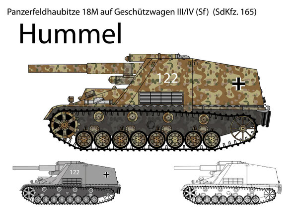 WW2 German Hummel self propelled artillery