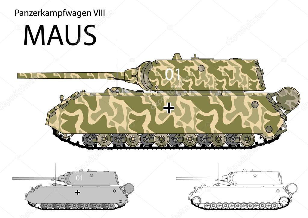 German WW2 Maus super heavy prototype tank
