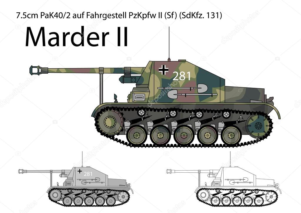 German WW2 Marder II tank destroyer