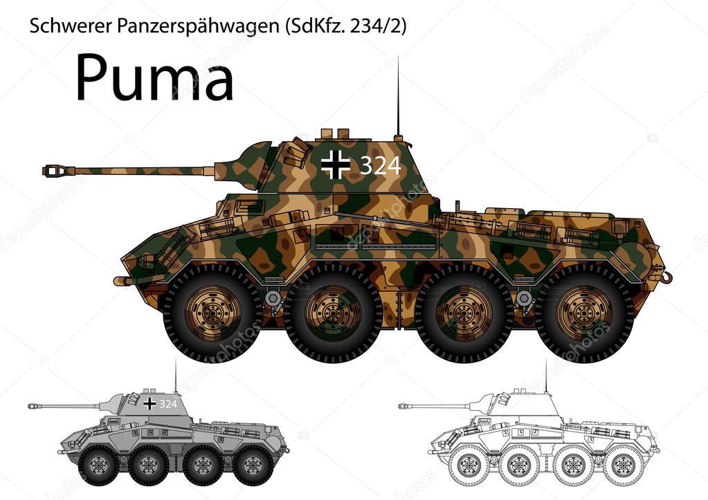 wenselijk borstel metriek WW2 German SdKfz. 234 2 Puma armored car Stock Vector by ©hunorolah 24830137 wenselijk borstel metriek WW2 German SdKfz. 234 2 Puma armored car Stock Vector by ©hunorolah 24830137