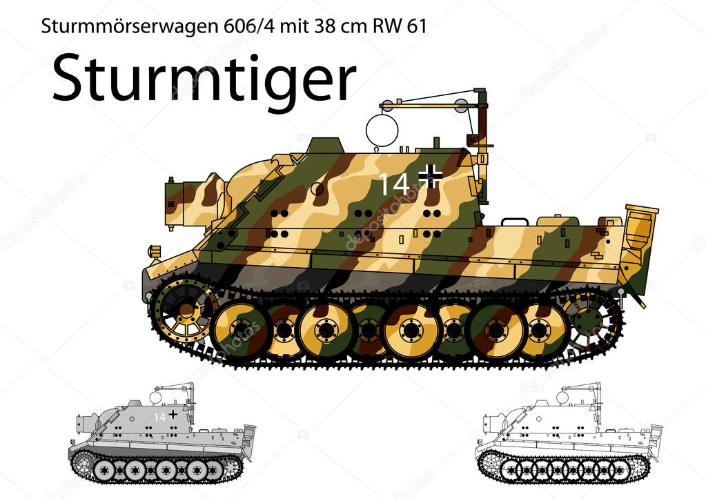 WW2 German Sturmtiger self propelled heavy assault gun