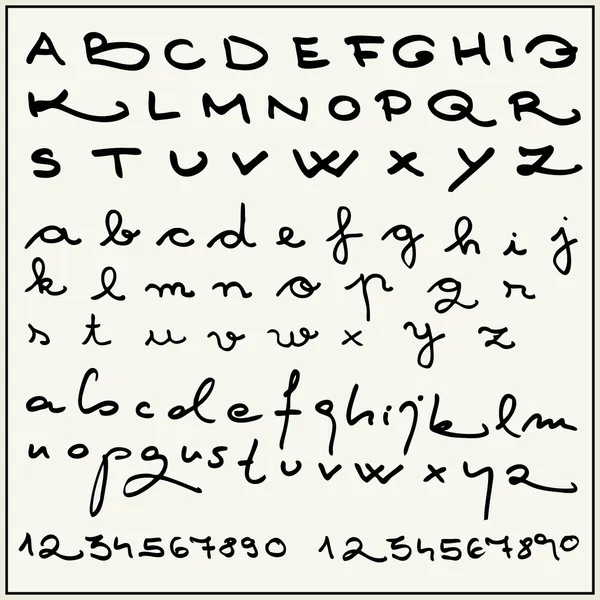 çizilmiş yazı tipi koleksiyon el