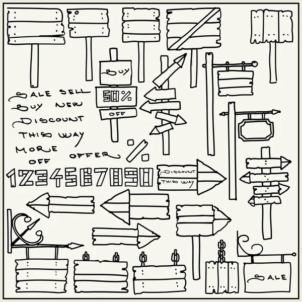 ok ve ahşap işaretler el çekilmiş