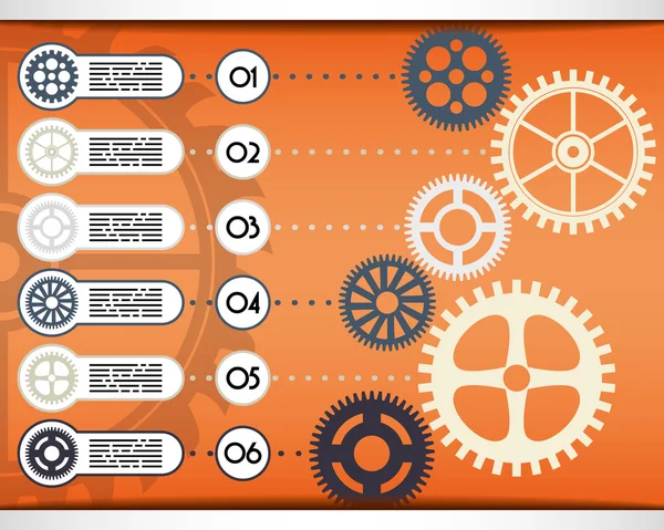 Presentation template with cogs — Stock Vector