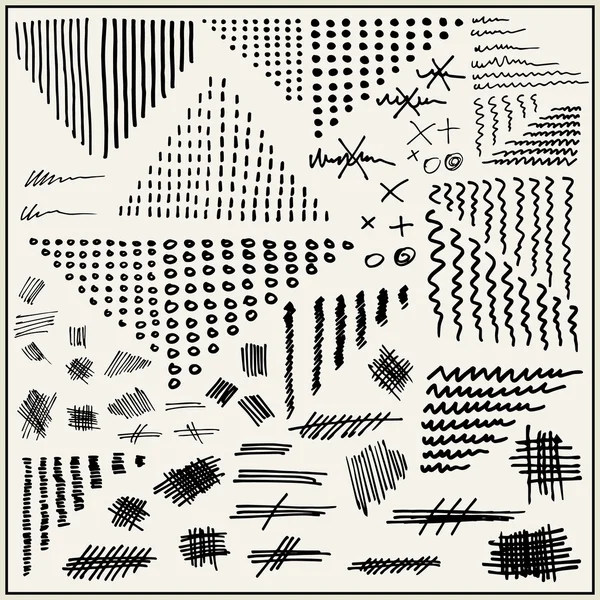 elle çizilmiş çizgiler ve sembolleri