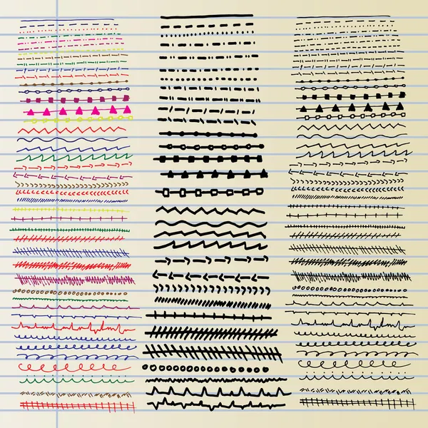 elle çizilmiş çizgiler ve konturlar