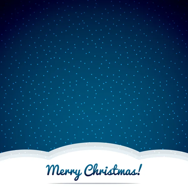 Рождественский фон со снегом и голубым небом — стоковый вектор