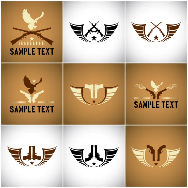 kanatları ve toplarla işaretleri