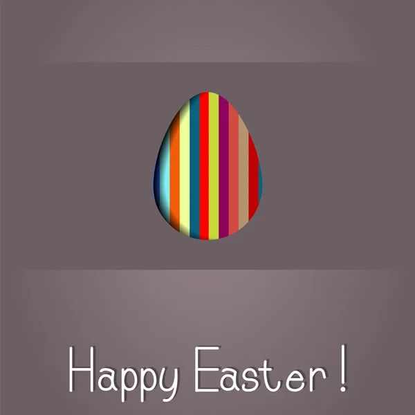 Tarjeta de felicitación con huevo de Pascua — Vector de stock
