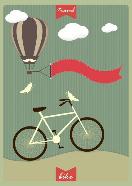 Bisiklet ve metin için yer antika arka plan