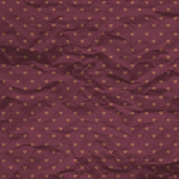 buruşuk kağıt ile sorunsuz kalpler puantiyeli desen