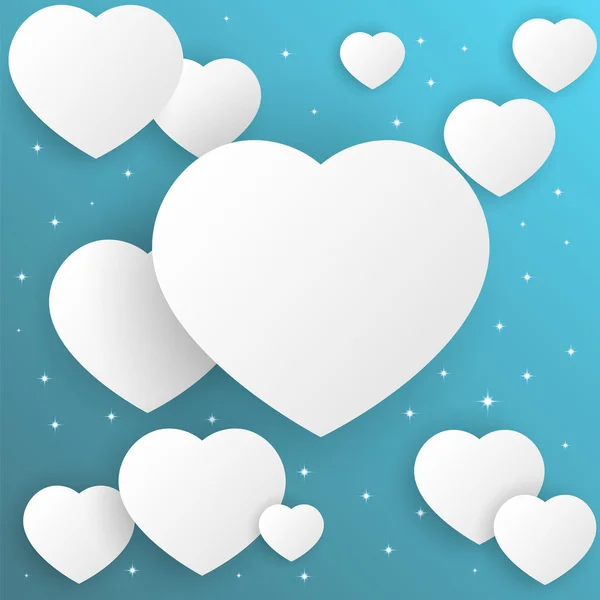 Valentin nap szív vágott papír absztrakt háttér Vektor Grafikák