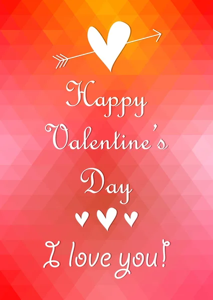 mutlu Sevgililer günü kart tasarımı. 14 Şubat. Seni seviyorum.