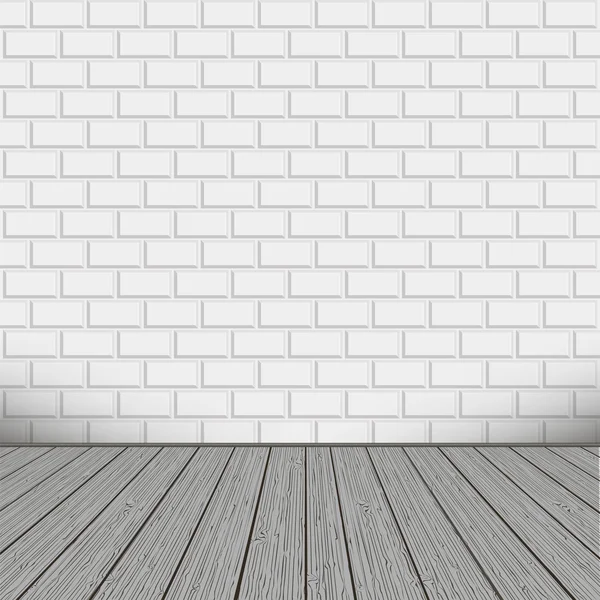 ahşap zemin ile tuğla duvar