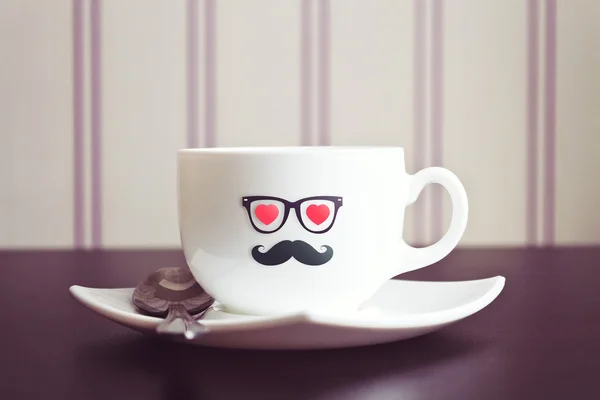 Bakgrunn for kaffekoppehipster – stockfoto