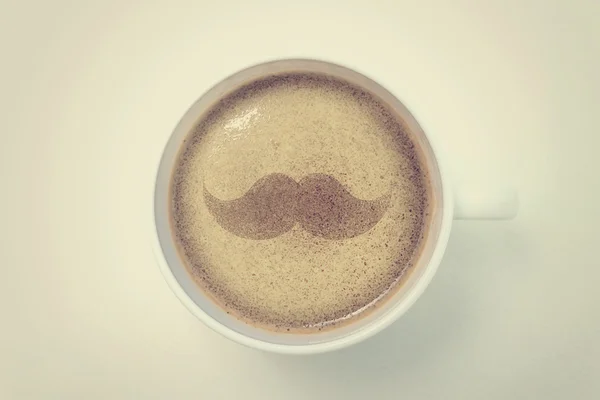 Mustache coffee — Stock Photo, Image