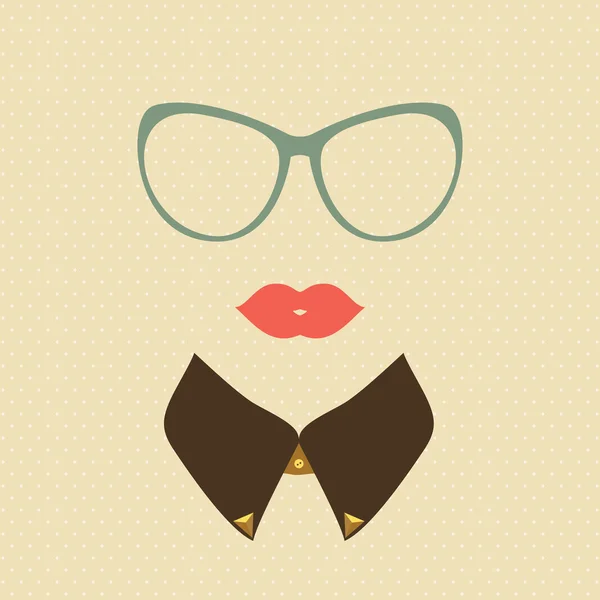 Dame Hipster — Image vectorielle