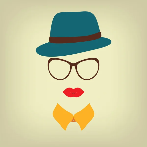 hipster Bayan şapka ile