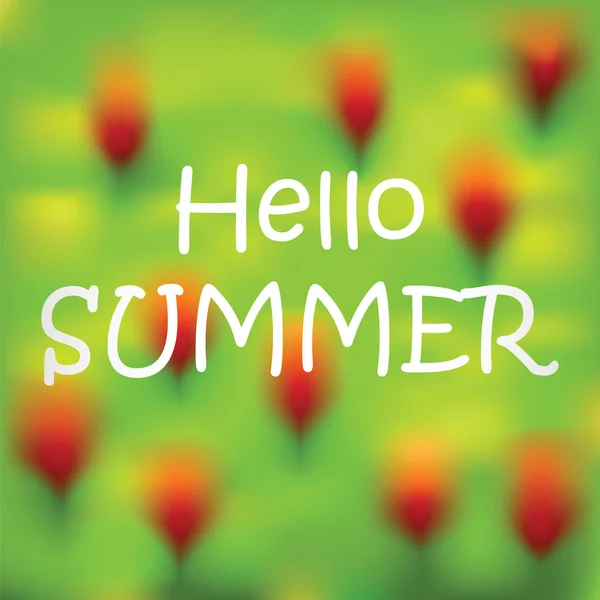 Bonjour l'été — Image vectorielle