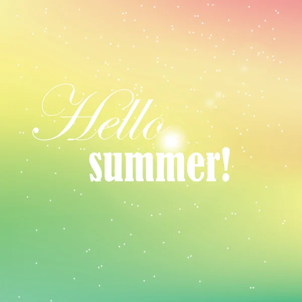 Hello summer — Stock Vector