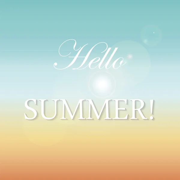 Hello   summer! — Stock Vector