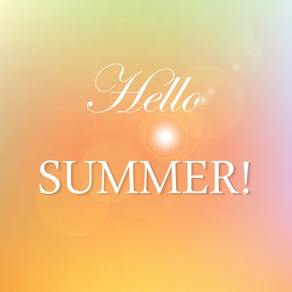 Hello  summer! — Stock Vector