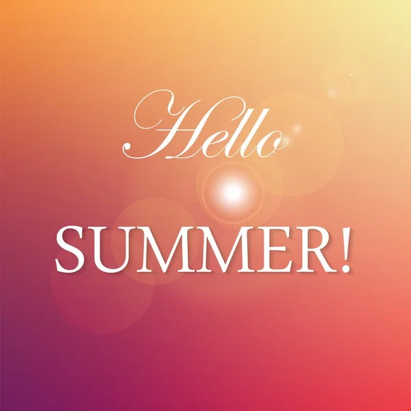 Hello summer! — Stock Vector