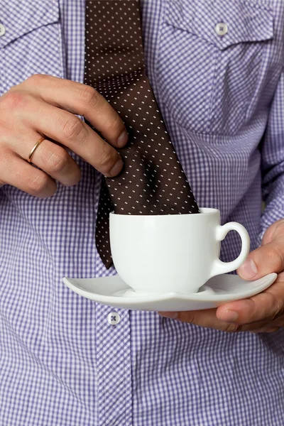 Tie in a cup of tea — Stock Photo, Image