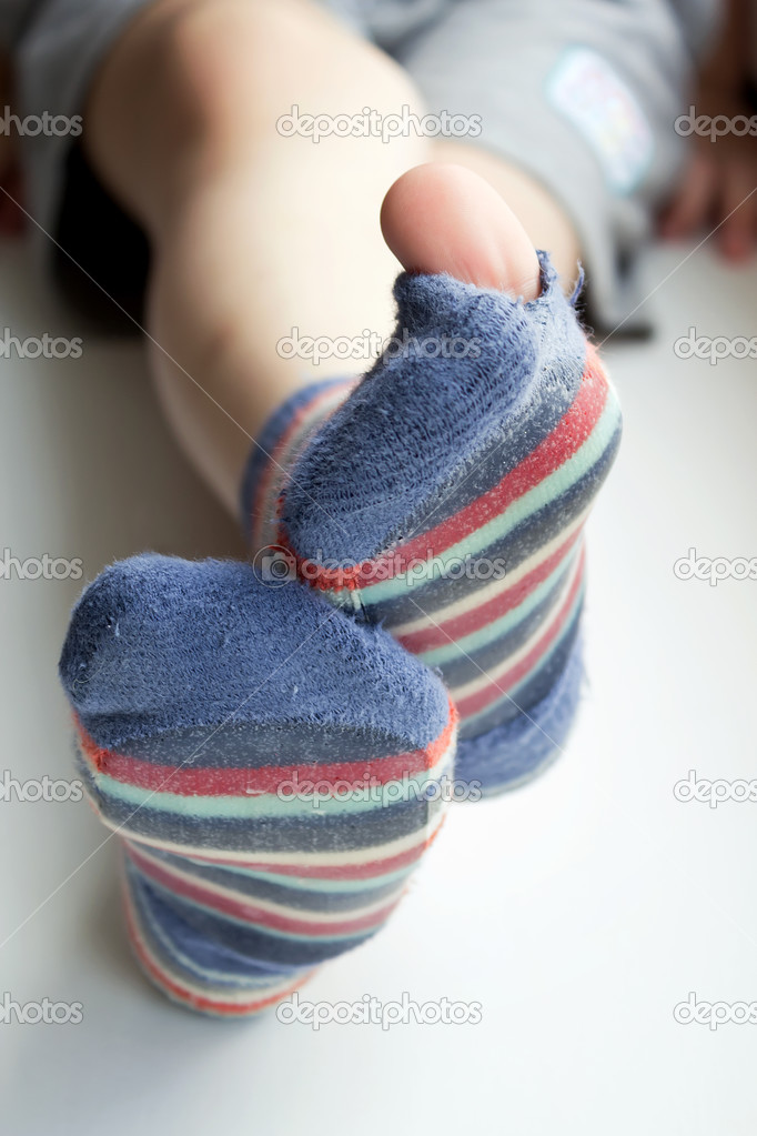 Worn  out socks 