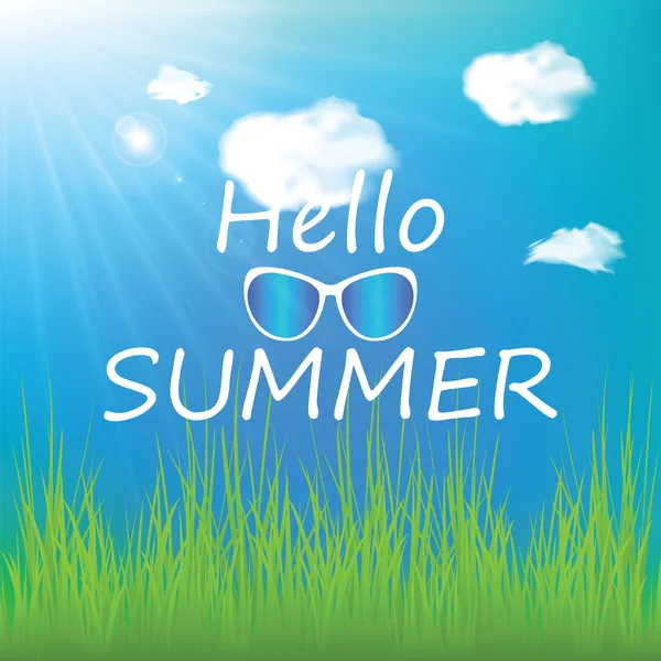 Hello   summer — Stock Vector