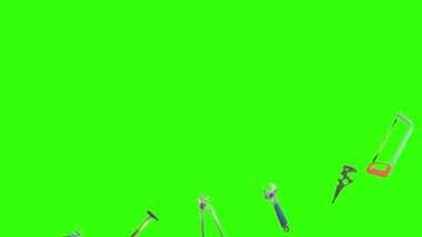 Kullanılan vintage el araçları animasyon, kroma anahtarı, grafik kaynak ögesi