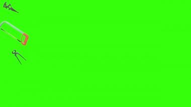 Kullanılan vintage el araçları animasyon, kroma anahtarı, grafik kaynak ögesi