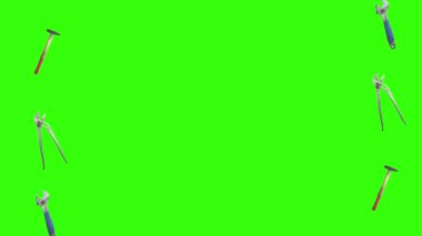 Kullanılan vintage el araçları animasyon, kroma anahtarı, grafik kaynak ögesi