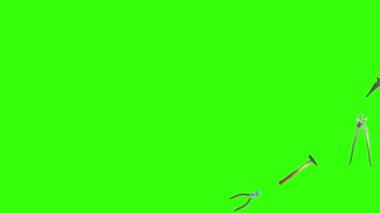 Kullanılan vintage el araçları animasyon, kroma anahtarı, grafik kaynak ögesi